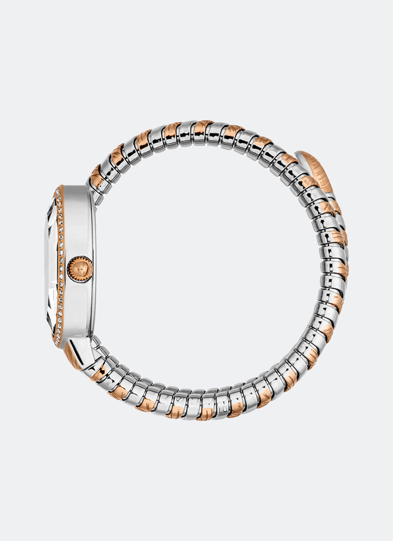 Signature Snake  JC1L353 Silver  Two-tone Silver & Rose Gold - 22 x 31.5mm Single Round