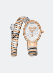Signature Snake  JC1L353 Silver  Two-tone Silver & Rose Gold - 22 x 31.5mm Single Round