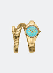 Signature Snake JC1L354 Light Blue Gold - 22 x 35.5mm Single Round