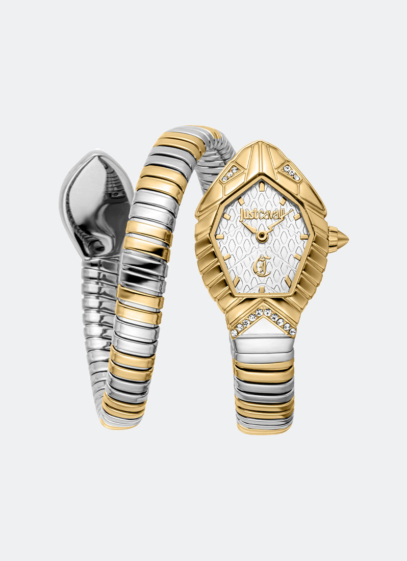 Signature Snake JC1L356 Silver Two-tone Silver & Gold - 21.5 x 34.5mm Single Round