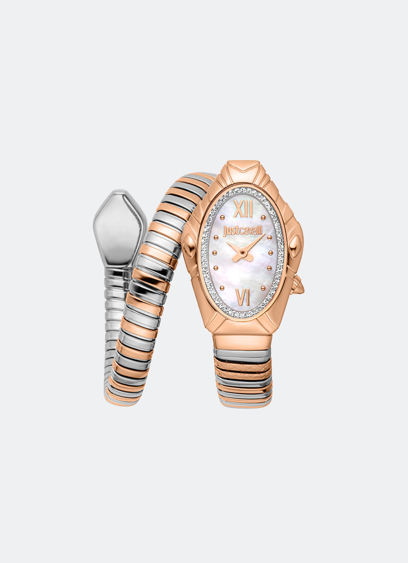 Signature Snake JC1L357 White MOP Two-tone - 25 x 39mm Single Round