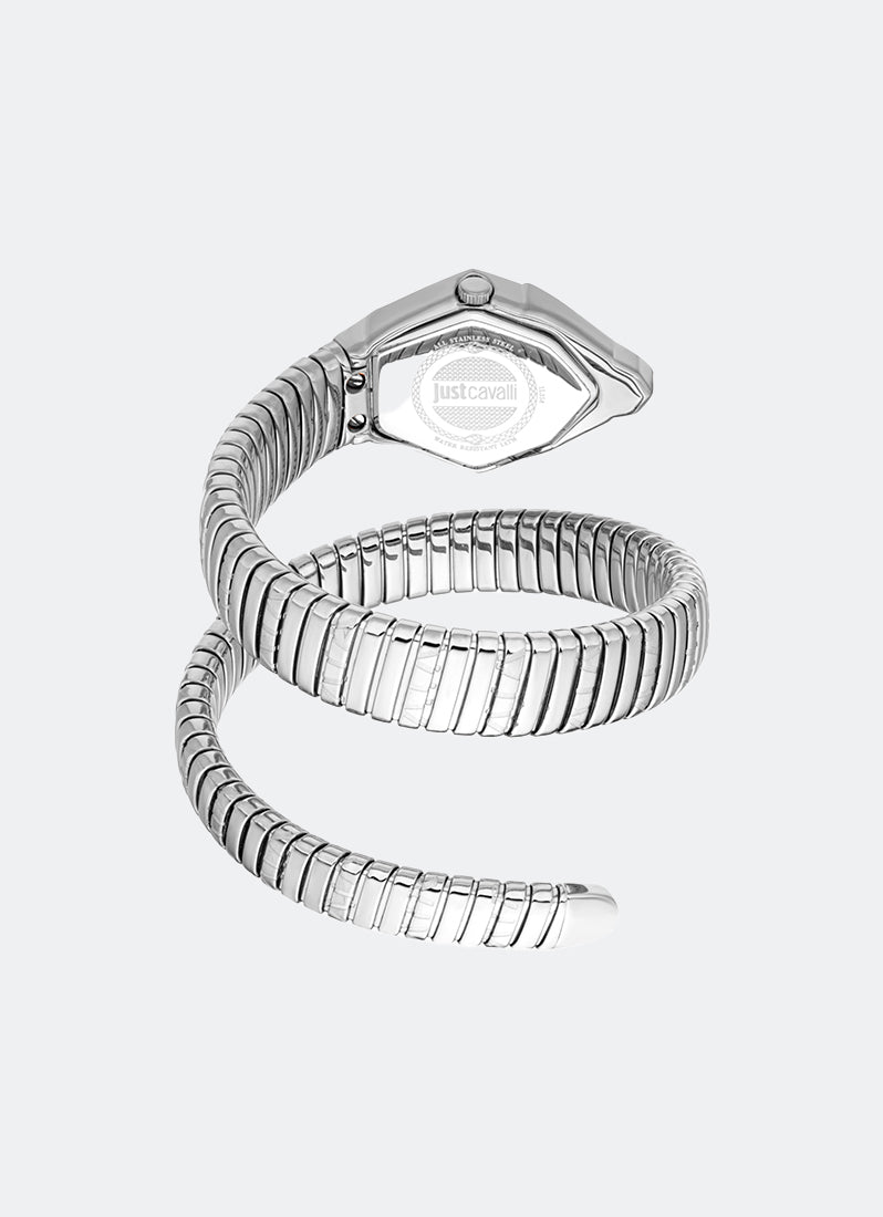 Signature Snake JC1L358 Light Blue Silver - 23 x 32.5mm Single Round