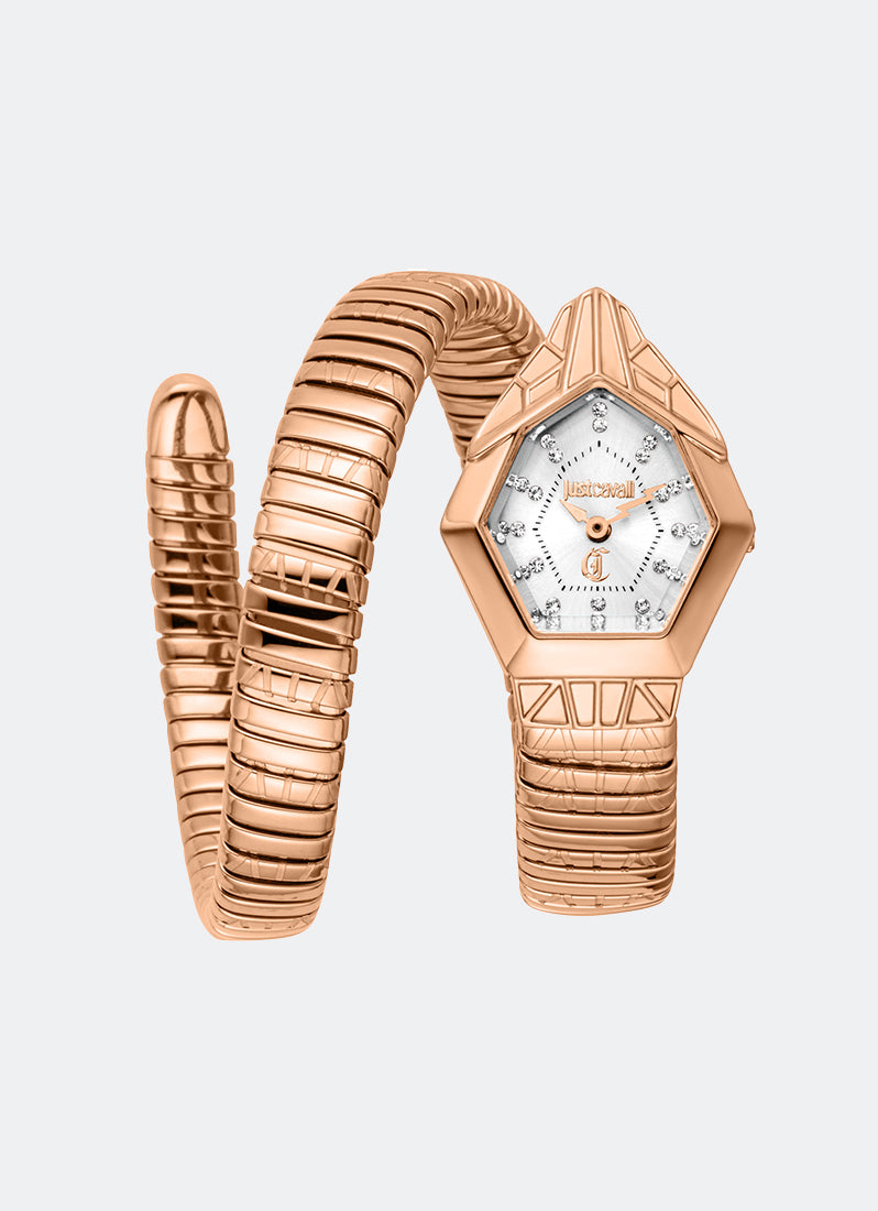 Signature Snake JC1L358 Silver Rose Gold - 23 x 32.5mm Single Round