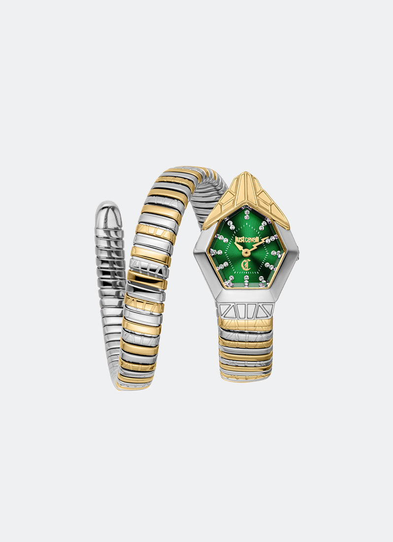 Signature Snake JC1L358 Dark Green Two-tone - 23 x 32.5mm Single Round