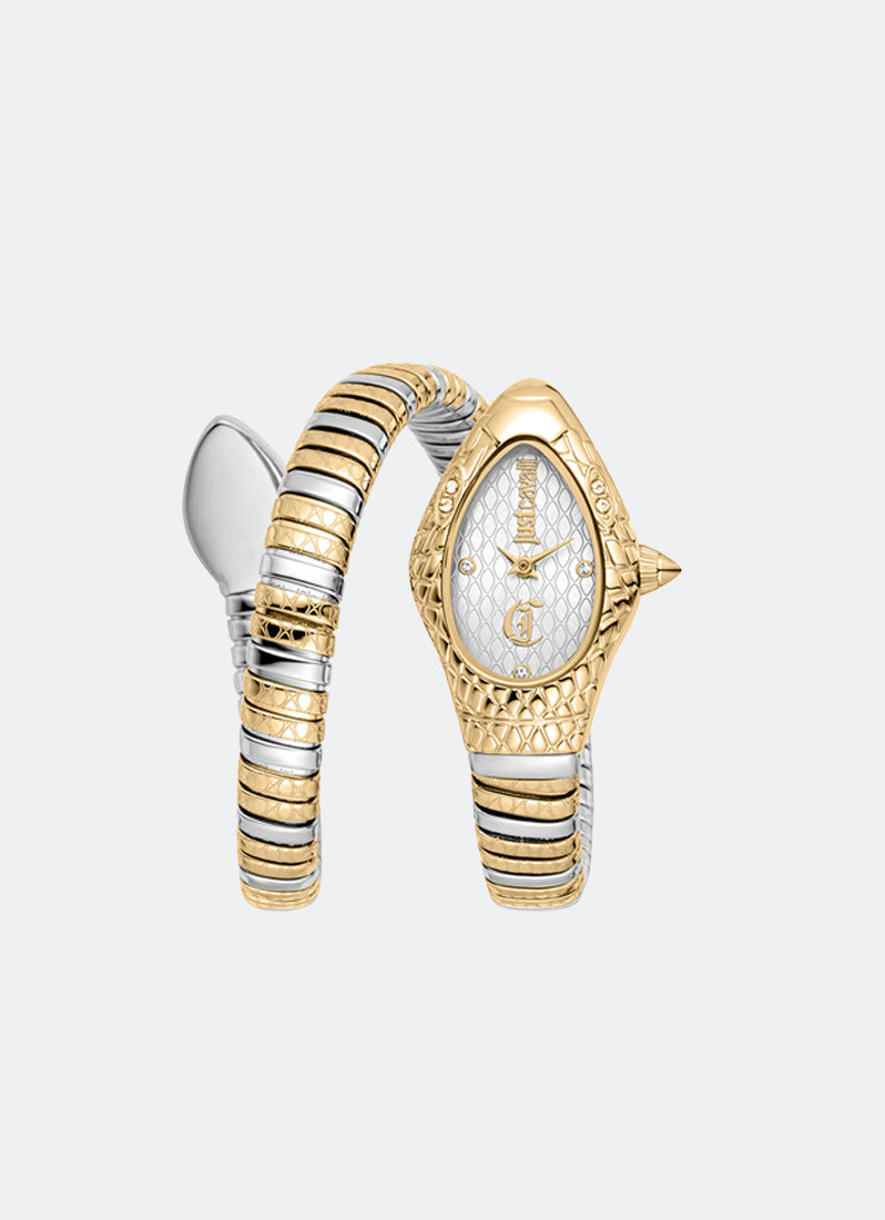 Signature Snake JC1L373 Silver Two-tone - 20 x 34.5mm Single Round