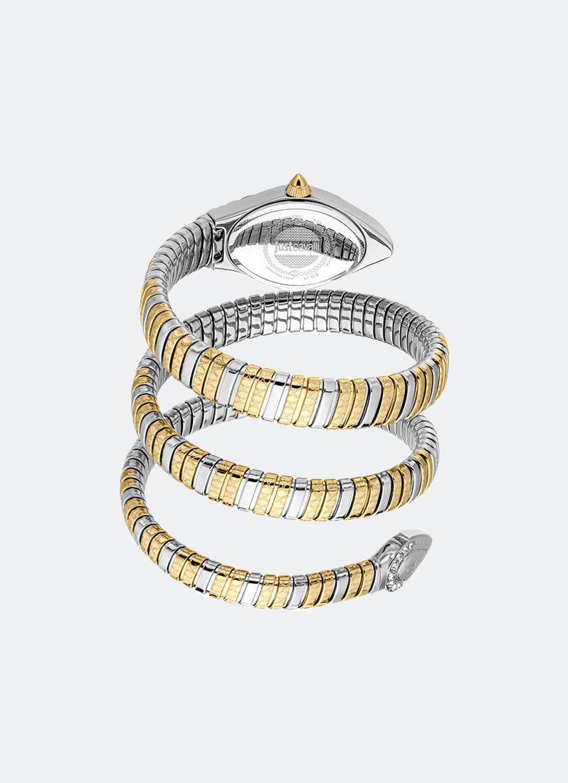 Signature Snake JC1L374 Silver Two-tone Silver & Gold - 20 x 34.5mm Double Round