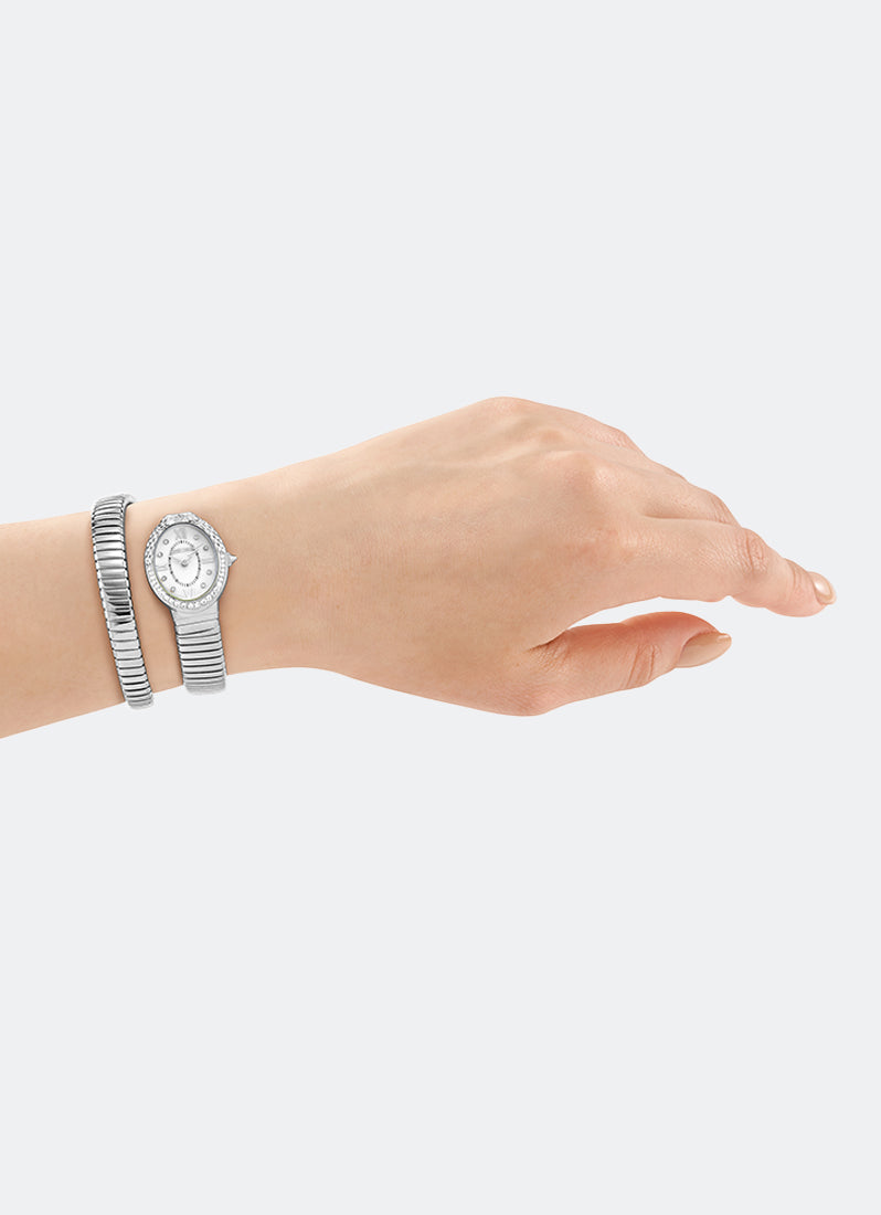 Signature Snake JC1L390 Silver Silver - 22 x 31mm Single Round