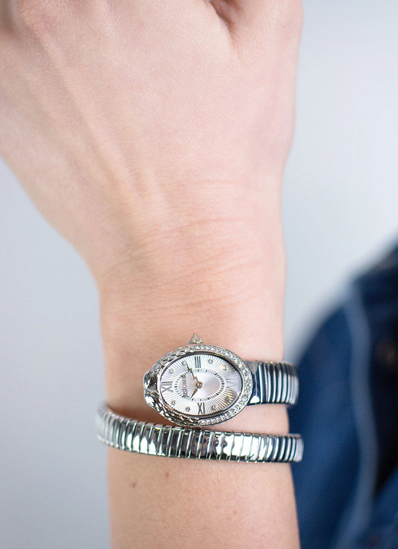 Signature Snake JC1L390 Silver Silver - 22 x 31mm Single Round