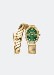 Signature Snake JC1L390 Dark Green Gold - 22 x 31mm Single Round