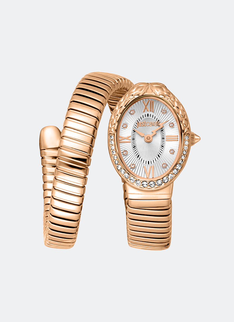 Signature Snake JC1L390 Silver Rose Gold - 22 x 31mm Single Round