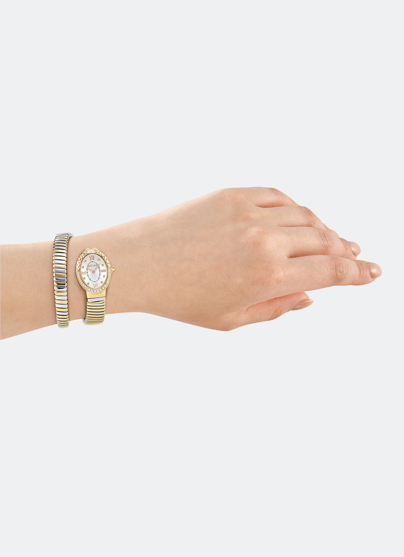 Signature Snake JC1L390 Silver Two-tone Silver & Gold - 22 x 31mm Single Round