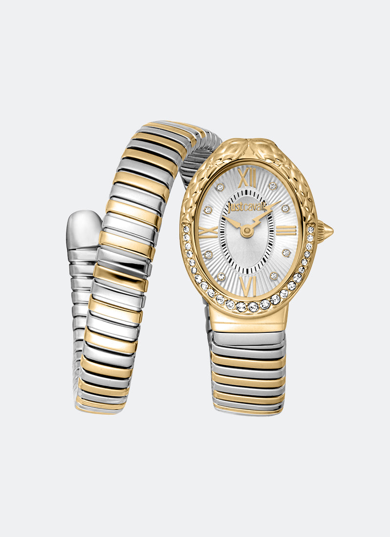 Signature Snake JC1L390 Silver Two-tone Silver & Gold - 22 x 31mm Single Round