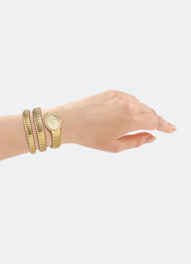 Signature Snake JC1L391 Champagne Gold - 22 x 31mm Double Round