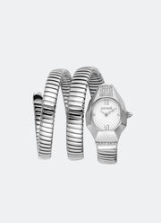 Signature Snake JC1L397 Silver Silver - 23.5 x 35.5mm Double Round