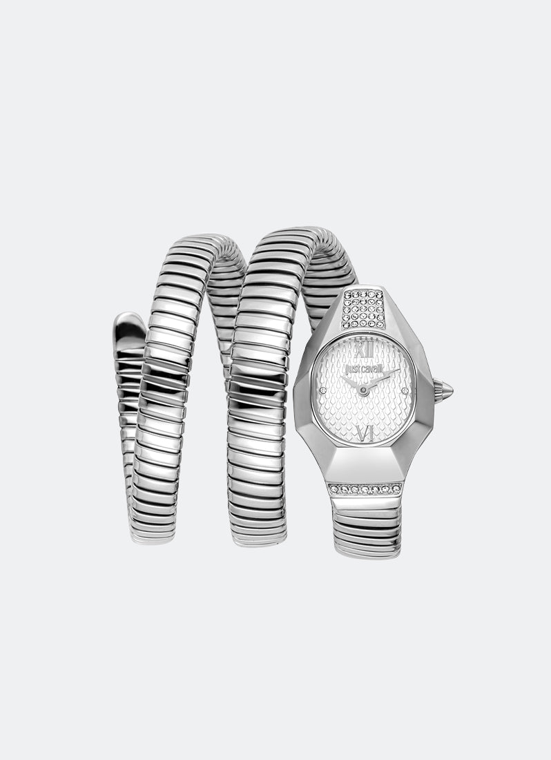 Signature Snake JC1L397 Silver Silver - 23.5 x 35.5mm Double Round
