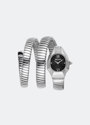 Signature Snake JC1L397 Black Silver - 23.5 x 35.5mm Double Round