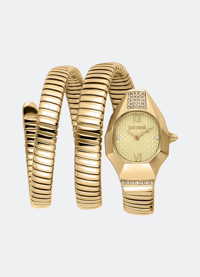 Signature Snake JC1L397 Champagne Gold - 23.5 x 35.5mm Double Round