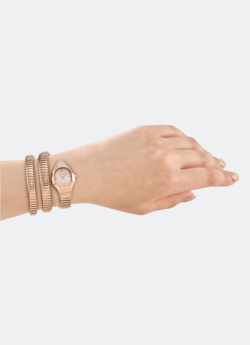 Signature Snake JC1L397 Rose Gold - 23.5 x 35.5mm Double Round