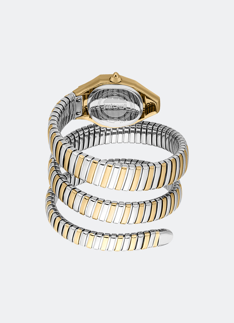 Signature Snake JC1L397 Silver Two-tone Silver & Gold - 23.5 x 35.5mm Double Round