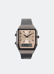 Jam Tangan Alexandre Christie AC DiGi Ladies Band Analog Digital Black Gold Dial 34mm AC2B37LHBIGLO