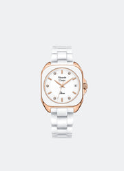 Jam Tangan Alexandre Christie Ladies Passion Ladies Band Date Rose Gold White Dial 30x36mm AC2B31LDBRGSL