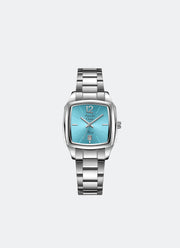 Jam Tangan Alexander Christie Ladies Passion Ladies Band Date Silver Blue Dial 29 x 37mm AC2454LDBSSLB