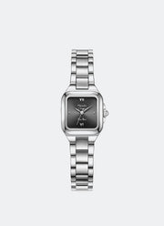 Jam Tangan Alexandre Christie Passion Ladies Band Quartz Silver Black Dial 22 mm x 30 mm AC2B65LHBSSDG