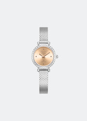 Jam Tangan Alexandre Christie Passion Ladies Silver & Rose Gold Dial Silver Mesh Strap