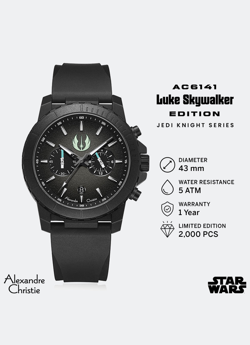 Jam Tangan Alexandre Christie Star Wars Luke Skywalker Jedi Limited Edition AC6141MCRLS2