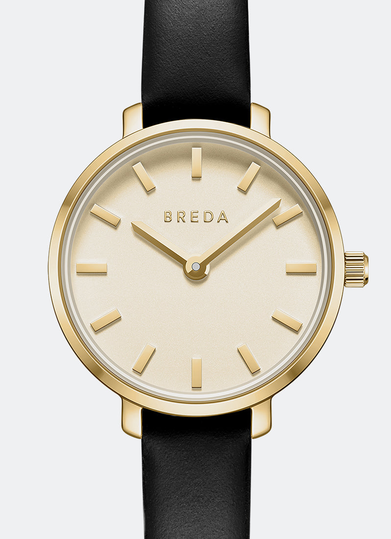Jam Tangan Breda Beverly Gold Leather Watch 25mm - 1730M