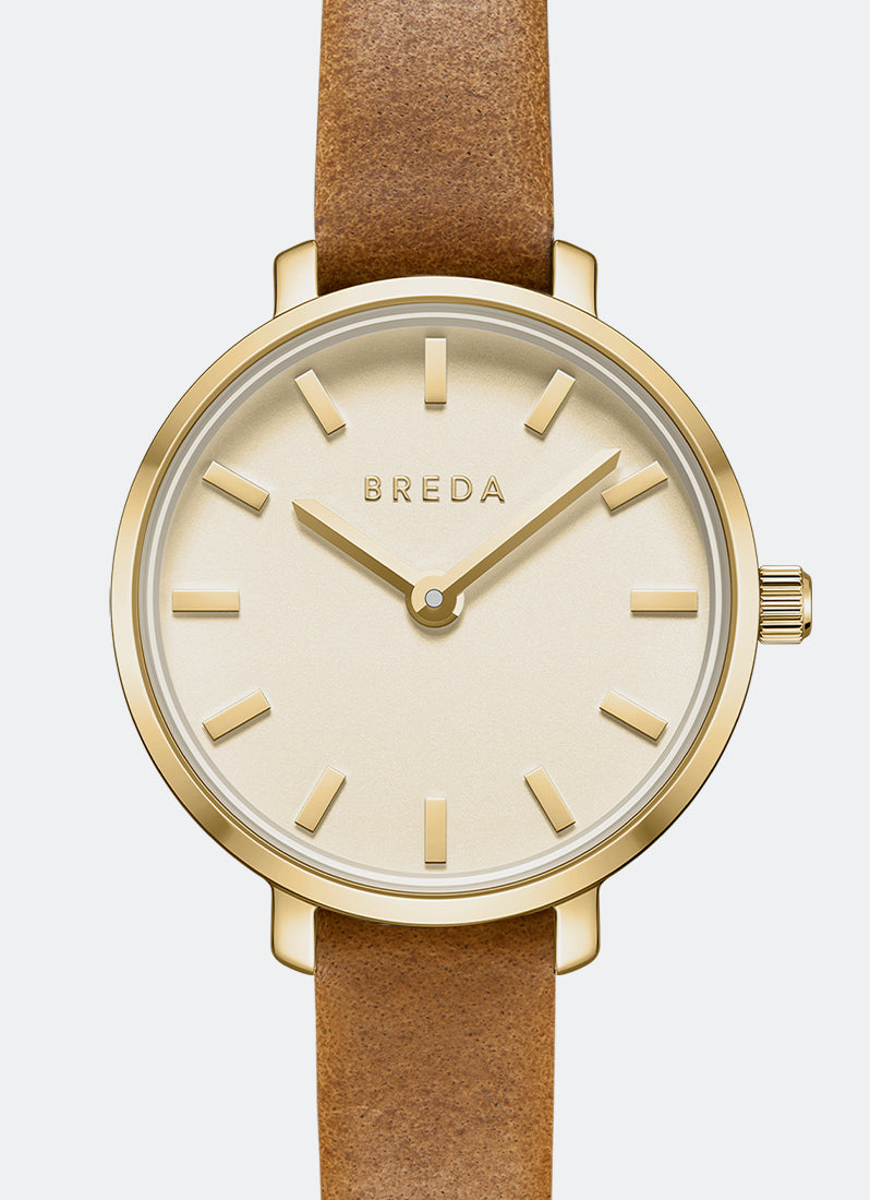 Jam Tangan Breda Beverly Gold Leather Watch 25mm - 1730N
