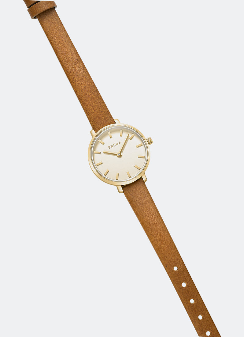 Jam Tangan Breda Beverly Gold Leather Watch 25mm - 1730N