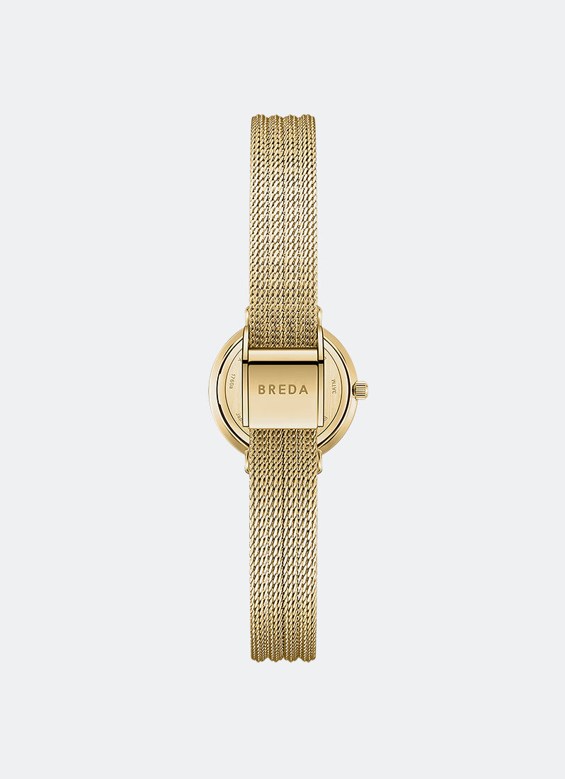 Jam Tangan Breda Beverly Mesh Gold Metal Watch 25mm - 1760A