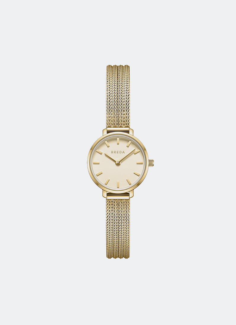 Jam Tangan Breda Beverly Mesh Gold Metal Watch 25mm - 1760A