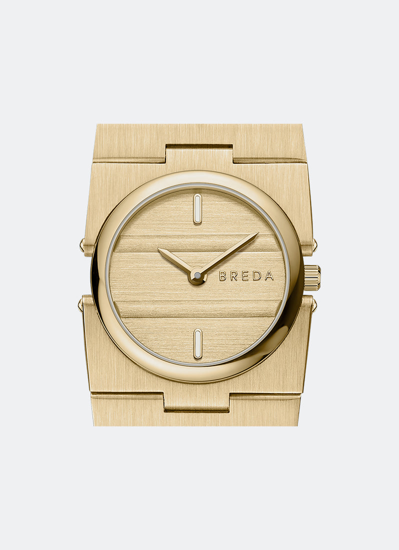 Jam Tangan Breda Breda Sync Gold Dial Gold Metal Bracelet 1752A