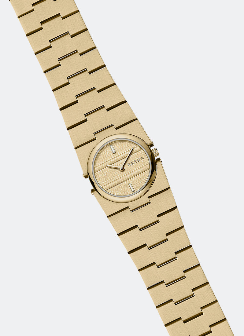 Jam Tangan Breda Breda Sync Gold Dial Gold Metal Bracelet 1752A