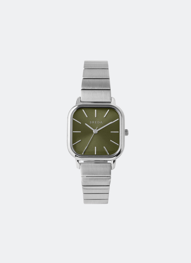 Breda Esther Moss Dial Silver Metal Bracelet 26mm - 1735A