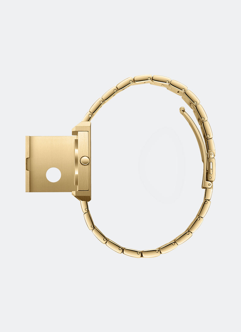 Jam Tangan Breda Pulse Locket Gold Metal Bracelet Watch 26mm - 1759A