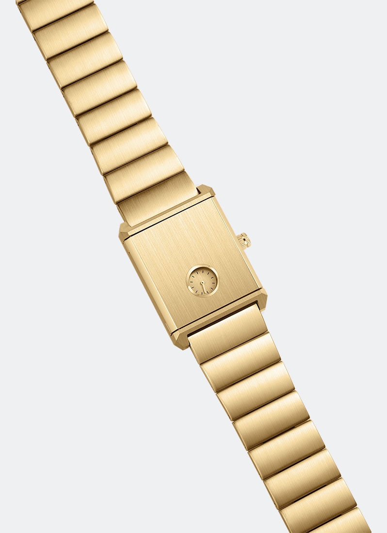Jam Tangan Breda Pulse Locket Gold Metal Bracelet Watch 26mm - 1759A