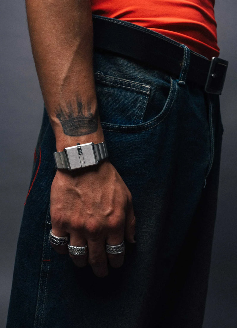 Jam Tangan Breda Pulse Silver Metal Bracelet 26mm 1750B