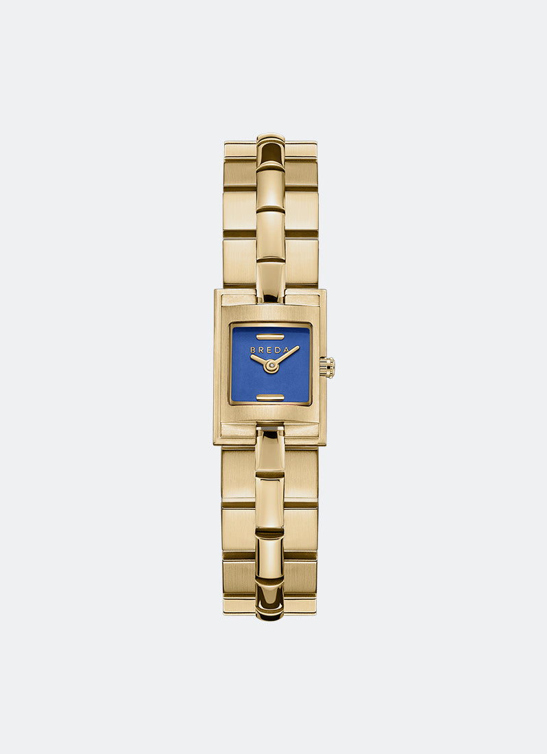 Jam Tangan Breda Relic Azul Dial Gold Metal Bracelet 1751E
