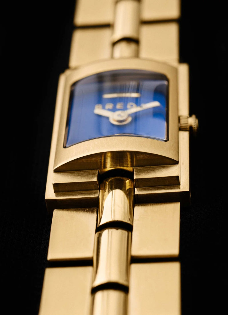 Jam Tangan Breda Relic Azul Dial Gold Metal Bracelet 1751E