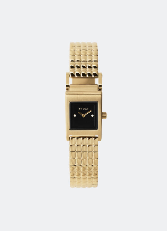 Jam Tangan Breda Revel Midnight Dial Gold Metal Bracelet 18mm 1746B