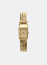 Jam Tangan Breda Revel Tethered Champagne Dial Gold Metal Mesh 18mm 1746F