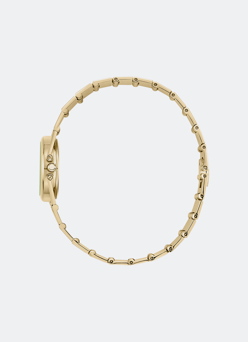 Jam Tangan Breda Sync Green Dial Gold Metal Bracelet 1752E