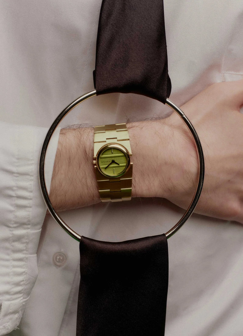Jam Tangan Breda Sync Green Dial Gold Metal Bracelet 1752E