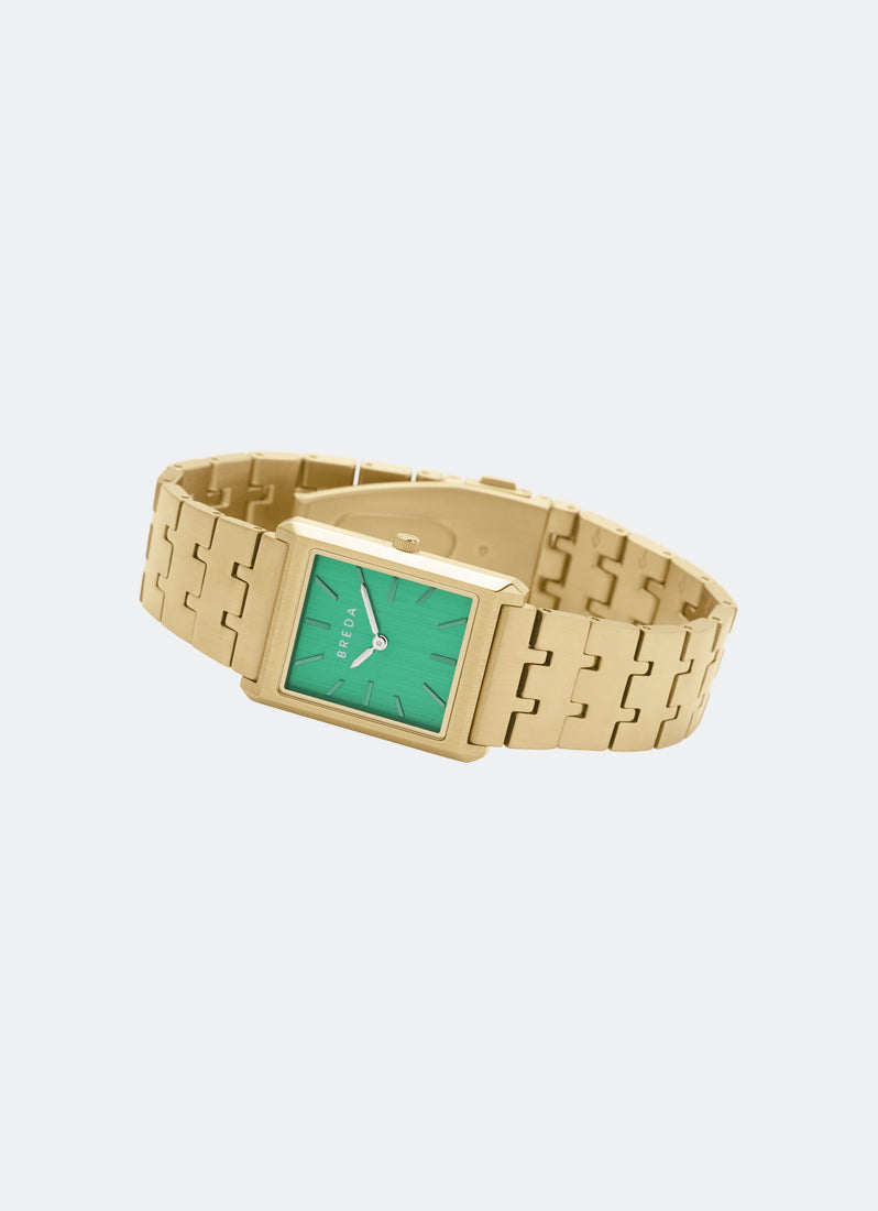 Jam Tangan Breda Virgil Jade Dial Gold Metal Bracelet 26mm 1740F