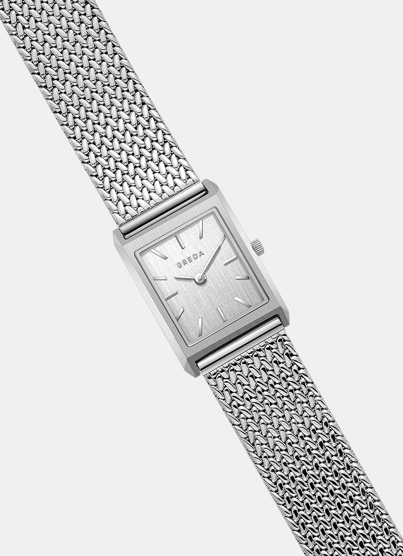 Jam Tangan Breda Virgil Mini Tethered Silver Stainless Steel and Metal Bracelet 1758B