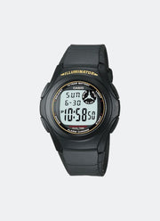 Jam Tangan Casio Digital Black Resin Strap 40mm Men F-200W-9ADF