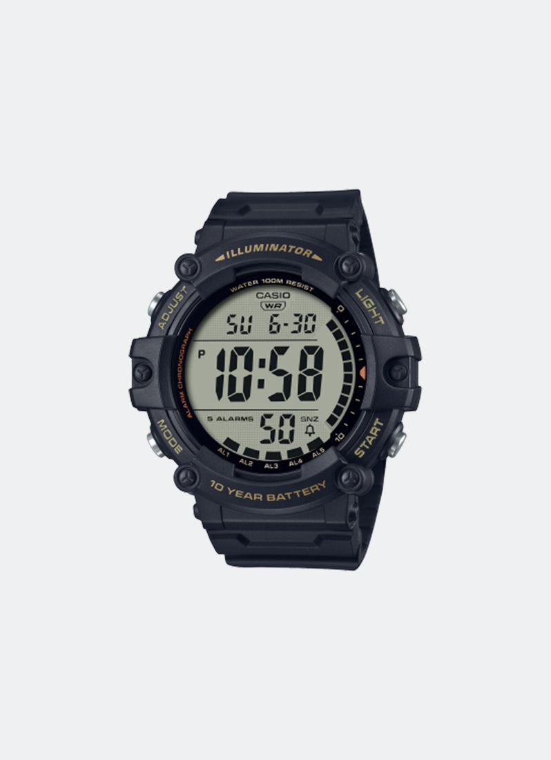Jam Tangan Casio Digital Black Resin Strap 54.4mm Men AE-1500WHX-1AVDF